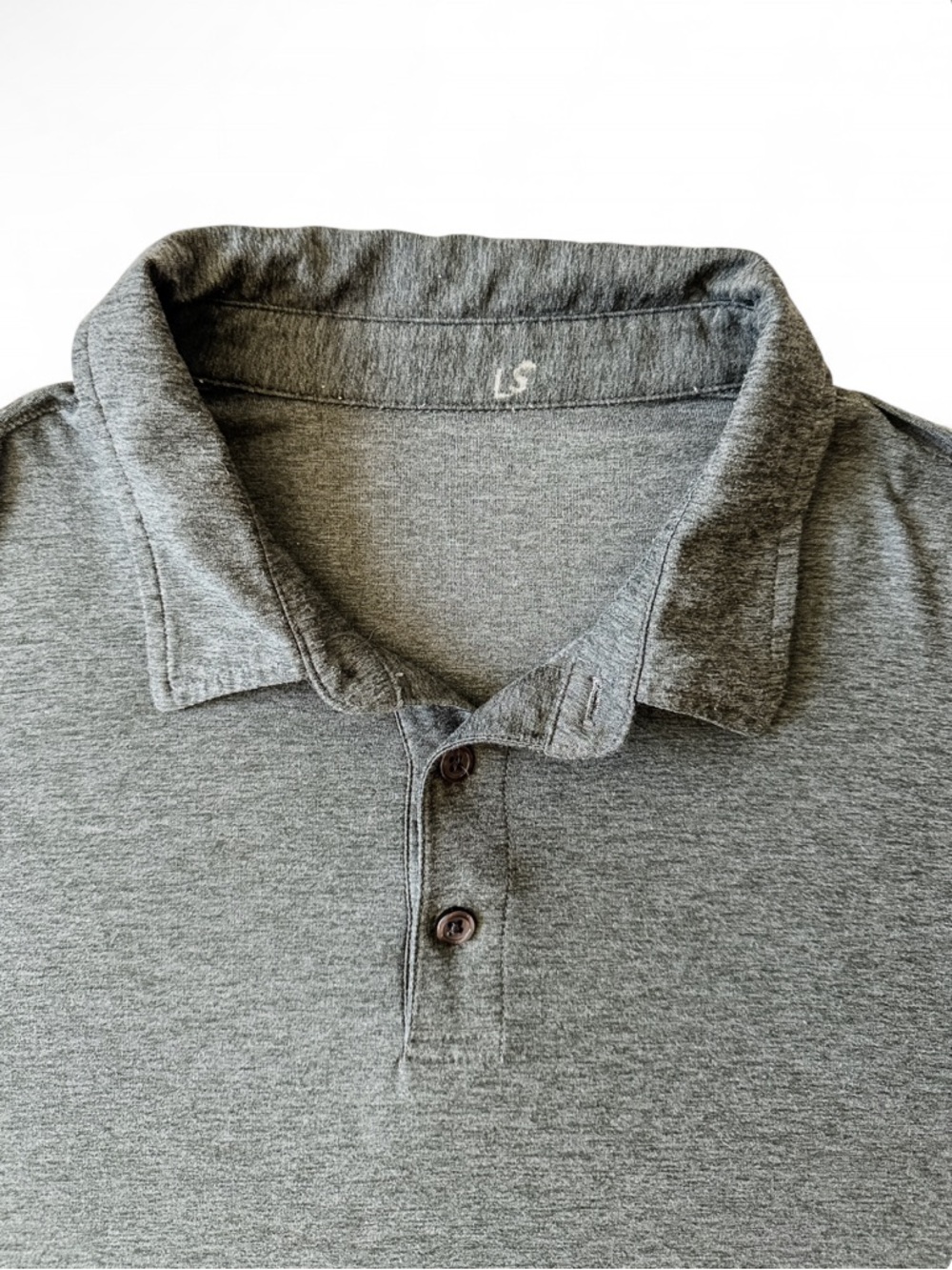 Vuori Men's Strato Tech Polo Shirt Charcoal Heather Athletic- Large - Picture 5 of 10
